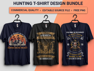 Hunting t shirt design bundle