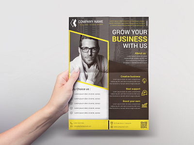 Black and Yellow Branding business flyer template design business card design business flyer design designer flyer design flyer mockup flyer template graphic design graphicdesign logo design logo designs