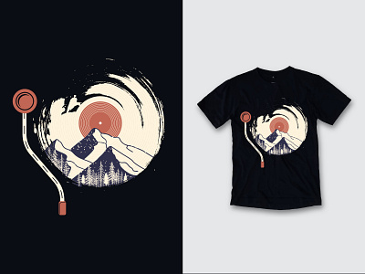 MUSIC DISK IDEA T SHIRT clothes clothing design design illustration t shirt t shirt design t shirt designer vintage design vintage t shirt design