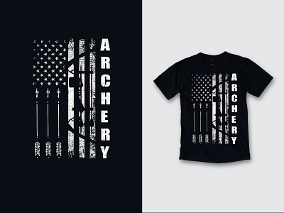 ARCHERY T SHIRT USA FLAG