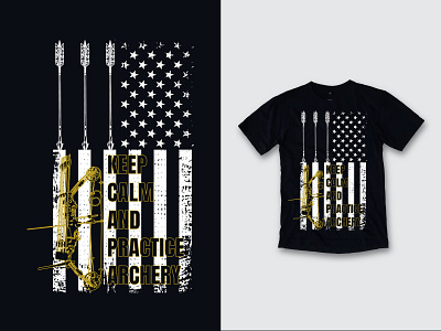 USA FLAG ARCHERY T SHIRT DESIGN IDEA