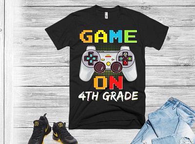 game on 4th grade t shirt design