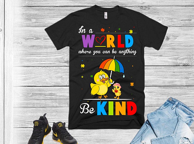 in s world where you can be anything be kind t shirt design