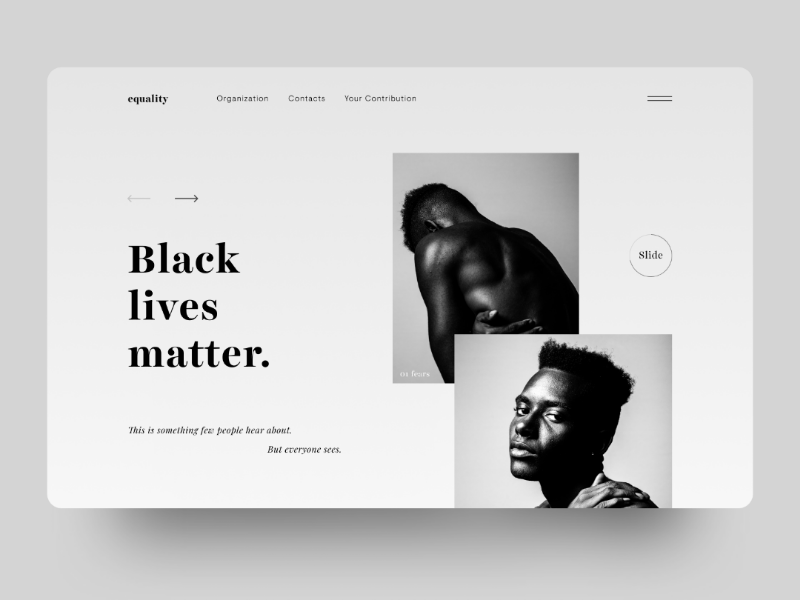 Black lives matter - design concept by Mariia Gorobets on Dribbble