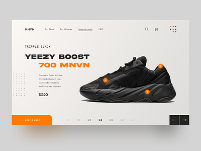 YEEZY boost - concept adidas clean interface online store sneakers ui ux web web design website yeezy