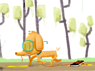 Nerdog character design digital dog ilustration paint