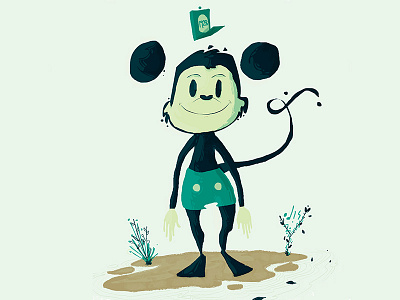 Mickey Mouse disney green ilustration mickey mouse vector