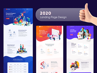 2020 Landing Page Design 2020trend agency bestdesign corporate design figma design financial illustration landing page design landing page ui landingpage topdesign web web design webdesign webui