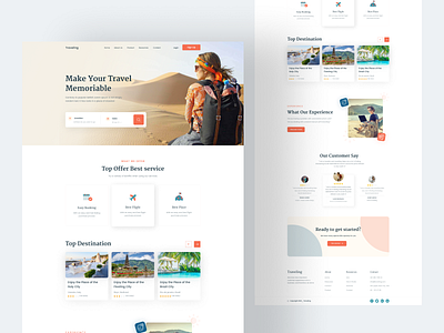 Travel Agency Landing Page adventure flight hotel journey landing page tourism tourist travel agency travel agent travel guide traveling traveller trip planner typography ui ux vacation rentals web design website design