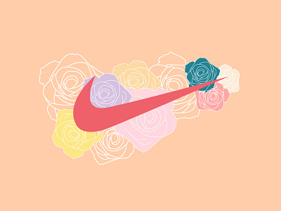 Nike Blossom adobe illustrator branding design flat icon illustration minimal vector web website