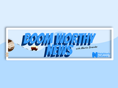Boom Worthy News affinity designer app branding design flat icon illustration logo vector website