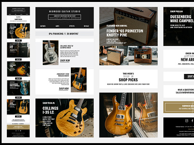 Midwood Guitar Studio - Email UI Elements campaign design digital email email design email marketing guitar layout marketing music ui ux web design