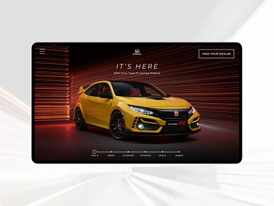 DailyUI 003 automotive car civic dailyui dailyui 003 dailyui003 design desktop digital honda layout type r ui ux web web design webdesign