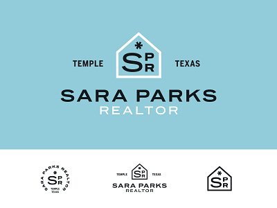 Sara Parks Realtor Brand Concept agent badge brand branding business house identity lockup logo logotype mortgage realtor realty retro sign stamp texas type typography vintage
