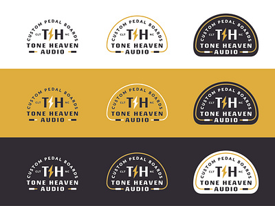 Tone Heaven Audio badge band brand cable guitar guitar pedal identity lightning lockup logo logotype music patch retro type typography vintage yellow