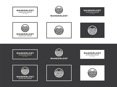 Wanderlost adventure badge brand branding circle hike hiking identity illustration lockup logo logotype mountain nature outdoor patch retro type typography vintage