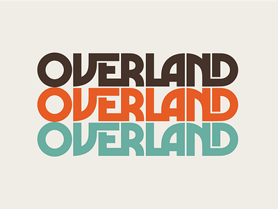 Overland brand draplin identity lettering lockup logo logotype offroad overland retro thick lines thicklines type typography vintage