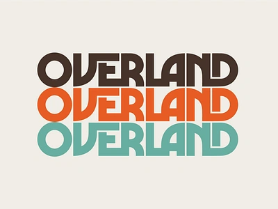 Overland brand draplin identity lettering lockup logo logotype offroad overland retro thick lines thicklines type typography vintage