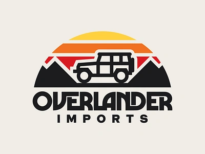 Overlander Imports - Branding badge brand branding draplin fj40 identity lockup logo logotype offroad overland retro thicklines toyota type typography vintage