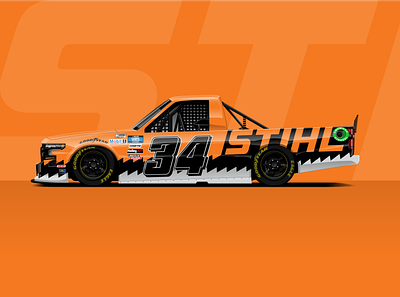 STIHL NASCAR Truck Paint Concept automotive car chainsaw livery paint job racing racing car stihl truck