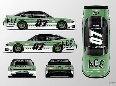 ACE No.3 NASCAR Xfinity Paint Scheme Concept automotive car livery nascar paint scheme race car racecar racing wrap