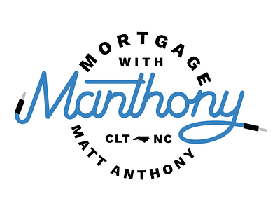 Mortgage with Manthony brand design guitar icon lettering logo logotype m mortgage music retro script typography vintage