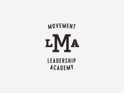 Movement Leadership Academy Logo badge brand college logotype mockup pennant typography vintage