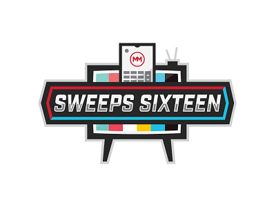 Sweeps Sixteen Logo athletic branding icon logo march madness sports tv