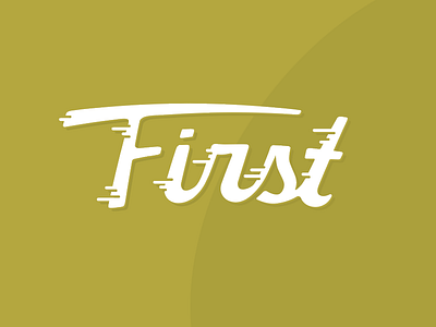 First fast lettering logo logotype retro speed type typography vintage