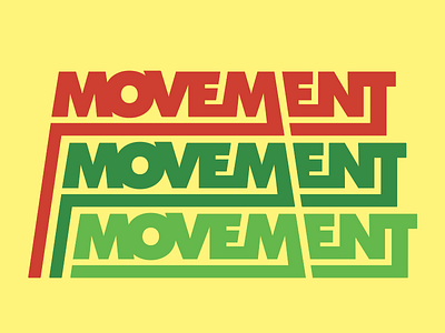 MovementMovementMovement draplin futura lines logotype retro thick lines type typography vintage