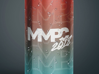 MMPC Water Bottle 80s bottle brand gradient identity lockup logo logotype mockup pattern