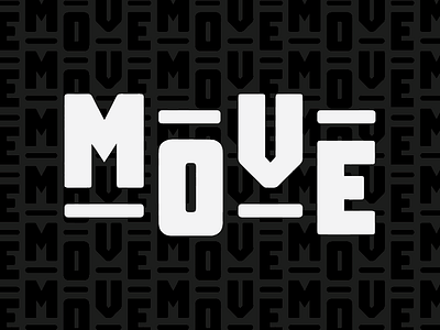 MOVE brand fitness identity lockup logotype motion move pattern type typography