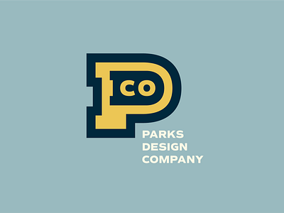 Parks Design Company badge blue brand branding design draplin icon identity lettering lockup logo logotype retro type typography vintage