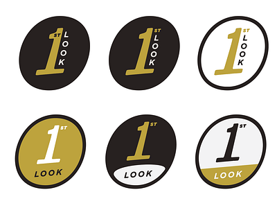 1st Look badge brand branding icon identity lockup logo logotype retro retro badge typography vintage