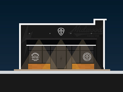 Midwood Storefront Concept badge brand branding design icon identity illustration lettering lockup logo logotype mockup retro type typography vector vintage