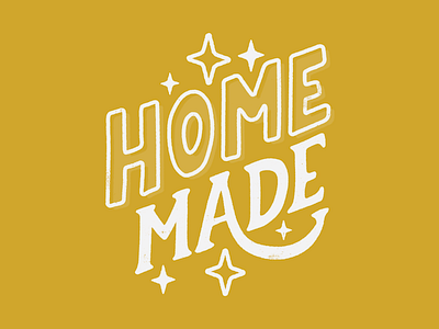 Home Made Logo badge brand branding hand lettering identity illustration lettering lockup logo logotype retro type typograpgy typography vector vintage