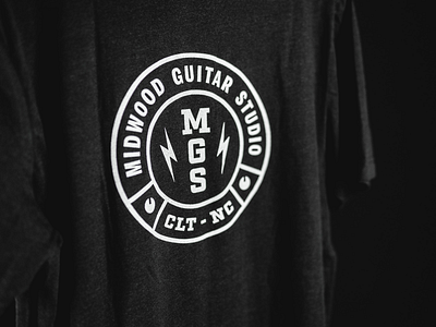 Midwood Guitar Studio Shirts apparel badge guitar icon lockup logo music retro shirt type vintage