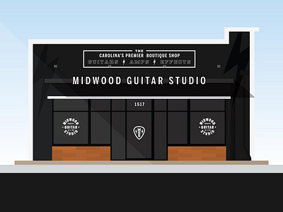 Midwood Storefront brand branding building identity illustration lockup logo logotype mockup retro signage type typography vintage