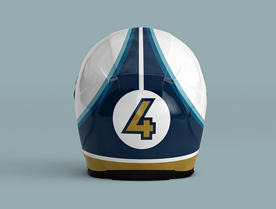 What if I made my own number? design helmet illustration livery mockup racing retro typography vintage