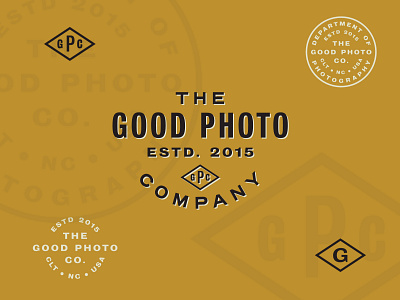 The Good Photo Co. Rebrand badge brand branding icon idenity lockup logo logotype photography retro type typography vintage yellow