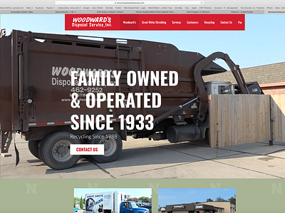 Woodward's Disposal graphic design photography steve mckinnis web design website
