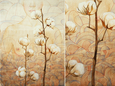"Cotton" artwork 50x60 cm cotton