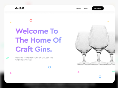 Gin Subscription Website Design landing design landing page design website design website ui wine website