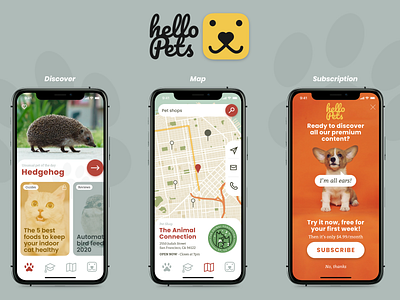 HelloPets app branding design iphone smartphone ui ui design ux