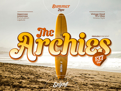 The Archies - Summer Font 60s 60sfont beach beachfont displayfont groovy groovyfont holiday holidayfont retro retrofont summer summerfont surf vintage vintagefont