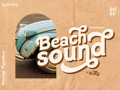 Beach Sound - 60s Vintage Font 60s 60sfont beach beachfont boldfont displayfont groovyfont retrofont roundedfont summer summerfont surf swashes titlefont vintagefont