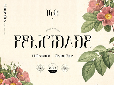 Felicidade - Victorian Font classic classic font classictype classy classy font displayfont elegant elegant font font luxury luxury font retro retrofont typeface typography victorian vintage vintagefont