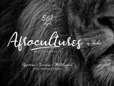 Afrocultures - Exotic Script craft craftedfont culture displayfont displaytype ethnic ethnicfont handlettering handletteringfont handwriting handwritingfont hipster hipsterfont tropical