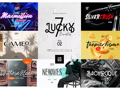 LUCKY 7 Font Bundles Vol.02