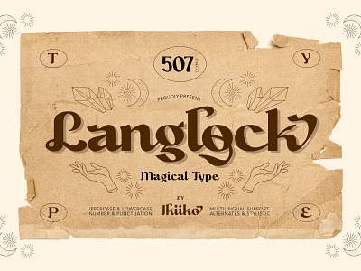 Langlock - Magical Font classicfont displayfont displaytype font magic magicfont serif serifdisplay seriffont seriftype typeface typography vintagefont witch witchfont